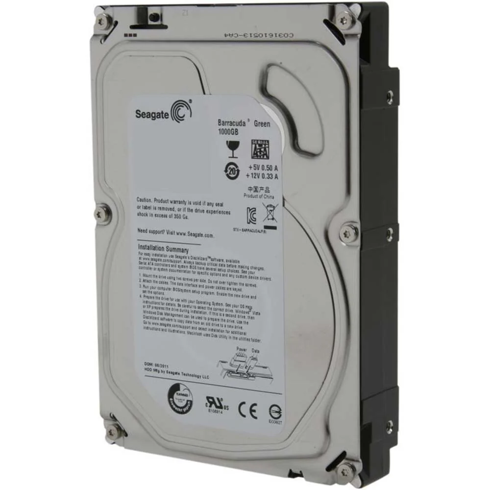 Seagate Barracuda 1TB 5900 RPM 32MB Cache 3.5'' Internal Hard Drive (Green)